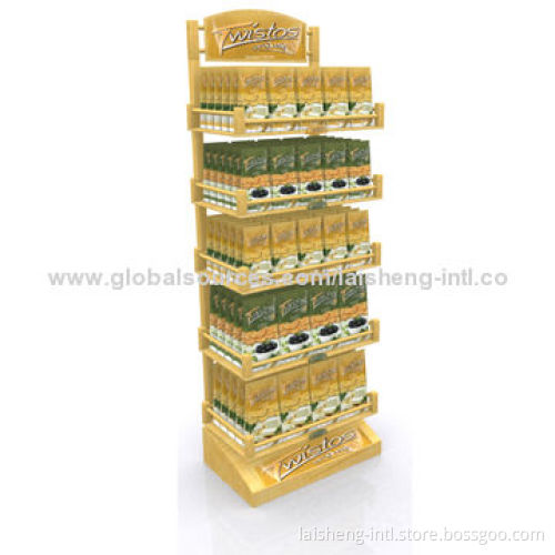 Food & Snack Display Rack with Veneer